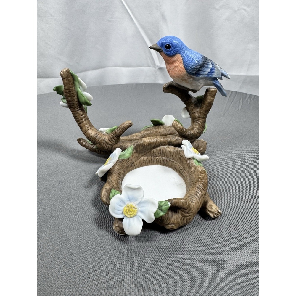 PARTYLITE Blue Bird‎ Votive Holder Bird Watcher's Collection #1 Hand Painted